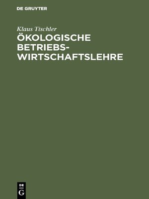 cover image of Ökologische Betriebswirtschaftslehre